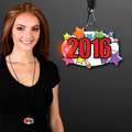2016 New Year Blinkies on Lanyard Necklace